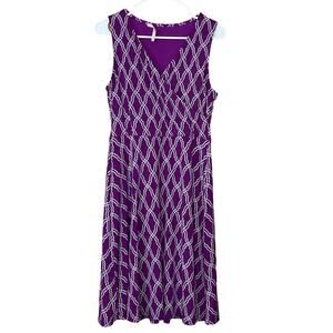 41 Hawthorn Sleeveless Dress Surplice Neck Purple Size Medium